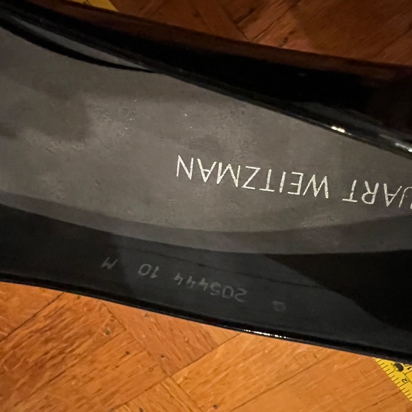 Stuart Weitzman designer black Patent Kitten-Heel Pumps size 10 - Picture 5 of 11